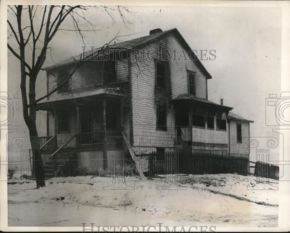 1940 Press Photo Freeport Pa Omar Brown family home burns killing seven - Historic Images