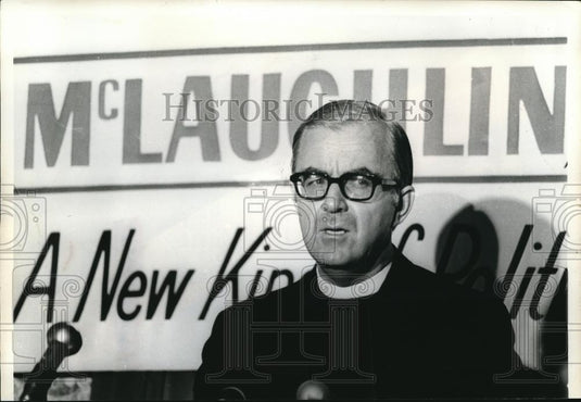 1971 Press Photo Candidate for U.S.Senate seat, Rev. John McLaughlin - Historic Images
