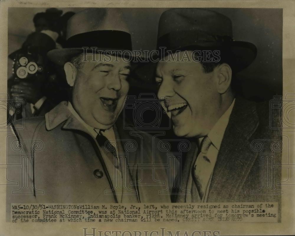 1951 Press Photo William M. Boyle Jr Resigned as Chairman Democratic National Co - Historic Images