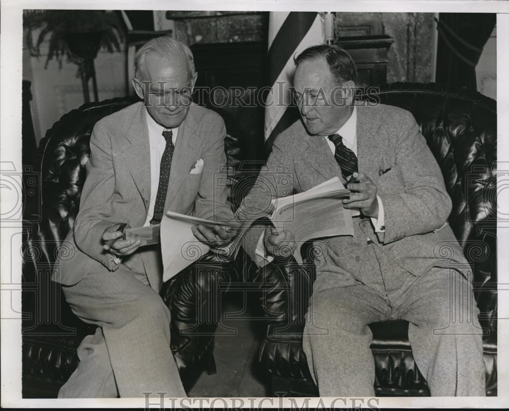 1935 Press Photo Speaker of the House Joseph Byrns and Joseph Robinson - Historic Images