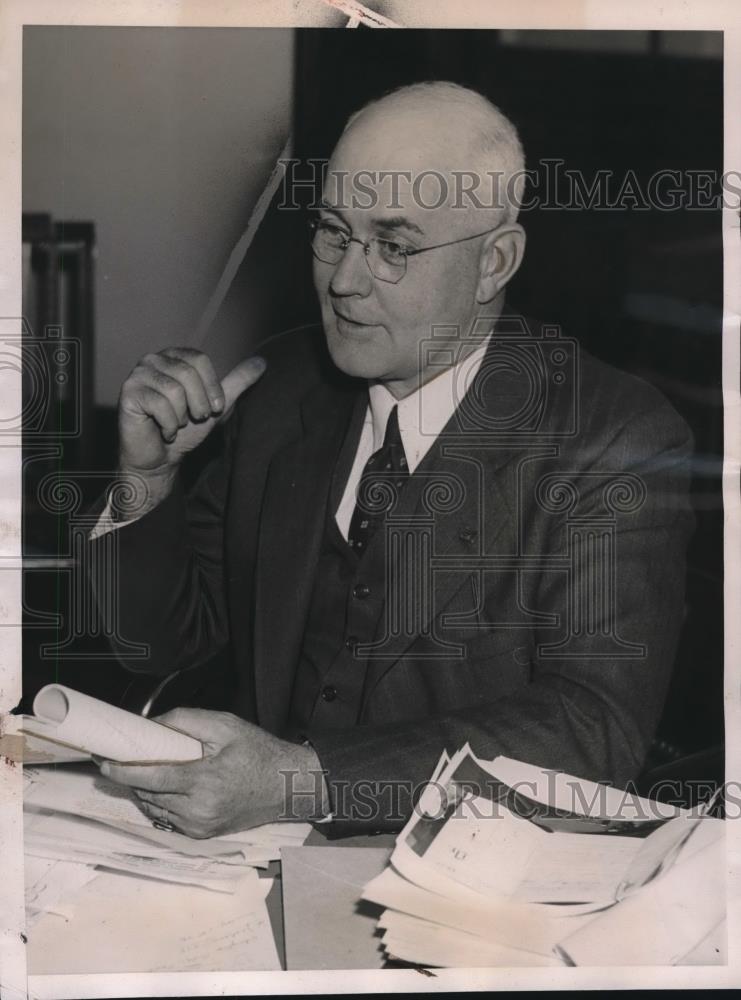 1939 Press Photo Sen James Pope Of Idaho At His Desk - Historic Images