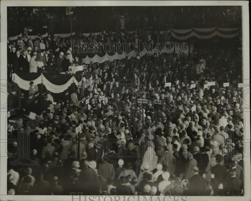 1932 Press Photo View of the Chicago stadium on the second day of the convention - Historic Images