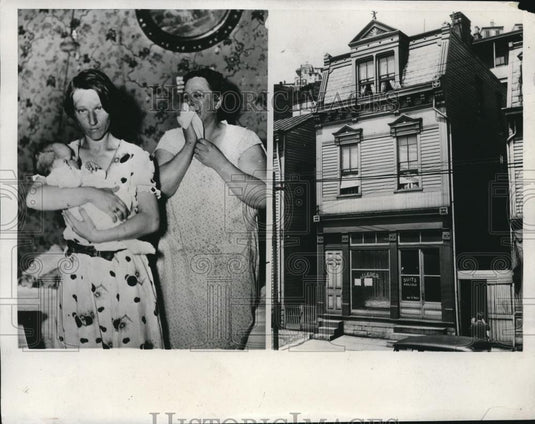 1933 Press Photo Pansy Sneed six weeks old & Mrs V Rogers, Mrs J Sneed - Historic Images