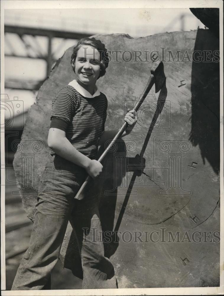 1931 Press Photo Kathryn Stanton, one of the Fort Bragg Prosperity workers - Historic Images