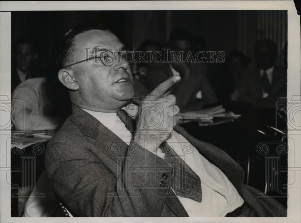 1938 Press Photo James L Williams Chief of Police of Republic Steel - Historic Images