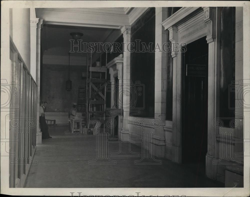 1934 Press Photo Sheriff office in new court house building - Historic Images