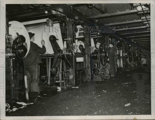 1950 Press Photo Journal American Press printing room presses - Historic Images
