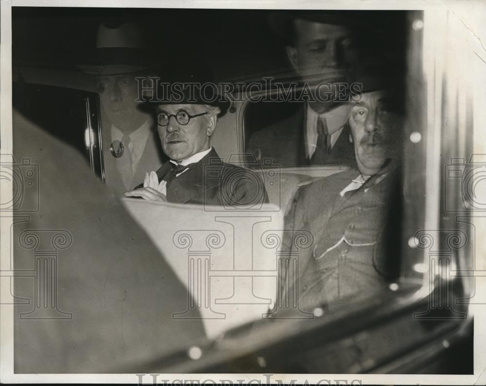 1933 Press Photo Minister Ramsay Macdonald of Great Britain returns to New York - Historic Images