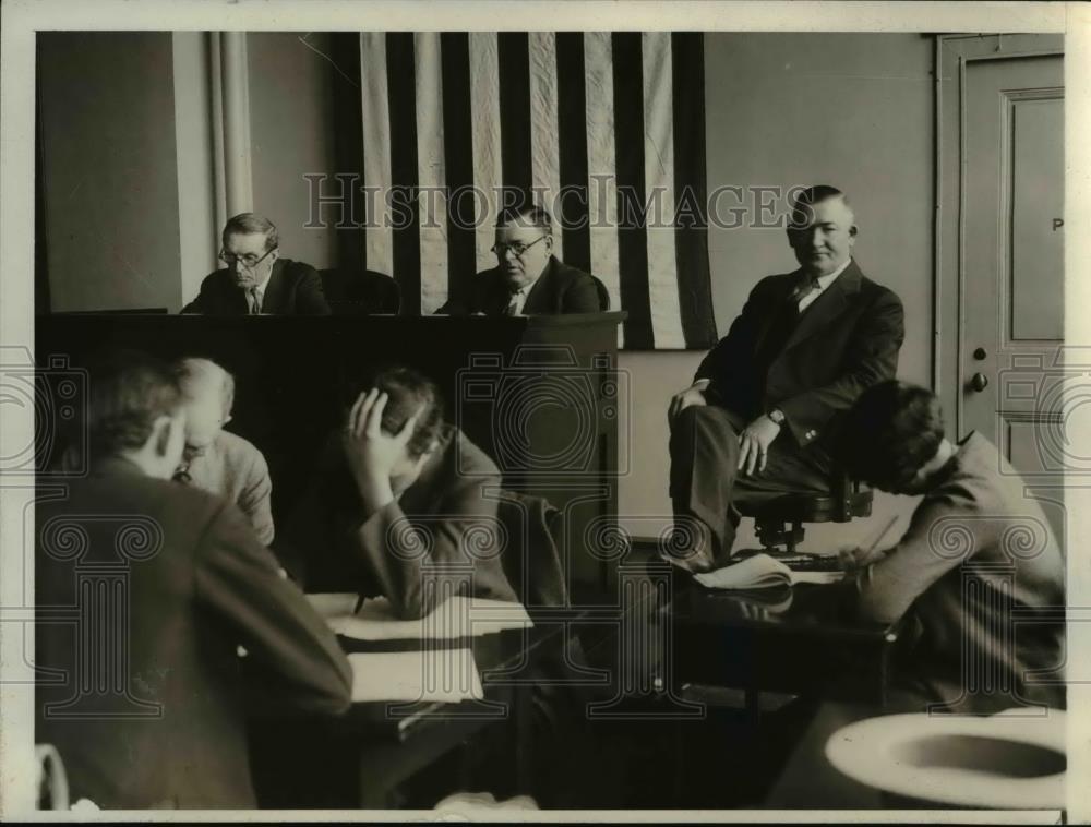 1930 Press Photo Federal Officials Open Inquiry to Ship Disaster Near Boston - Historic Images