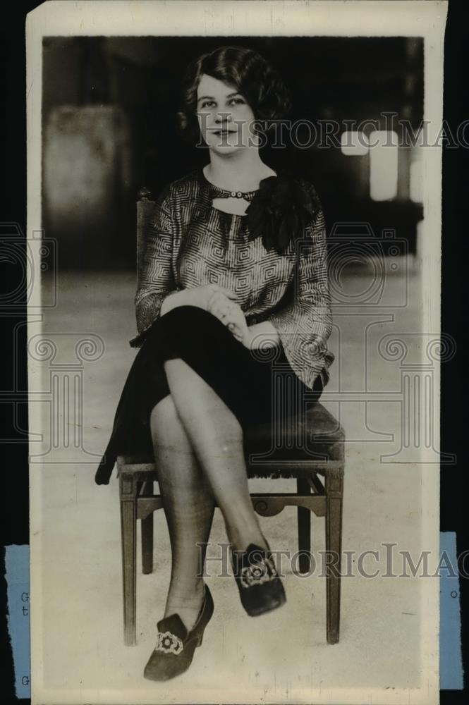 1929 Press Photo Miss Florence Wegener,Union Central Life Insurance Company - Historic Images