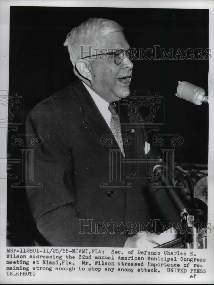 1955 Press Photo 32nd Annual American Municipal Congress meeting at Miami Florid - Historic Images