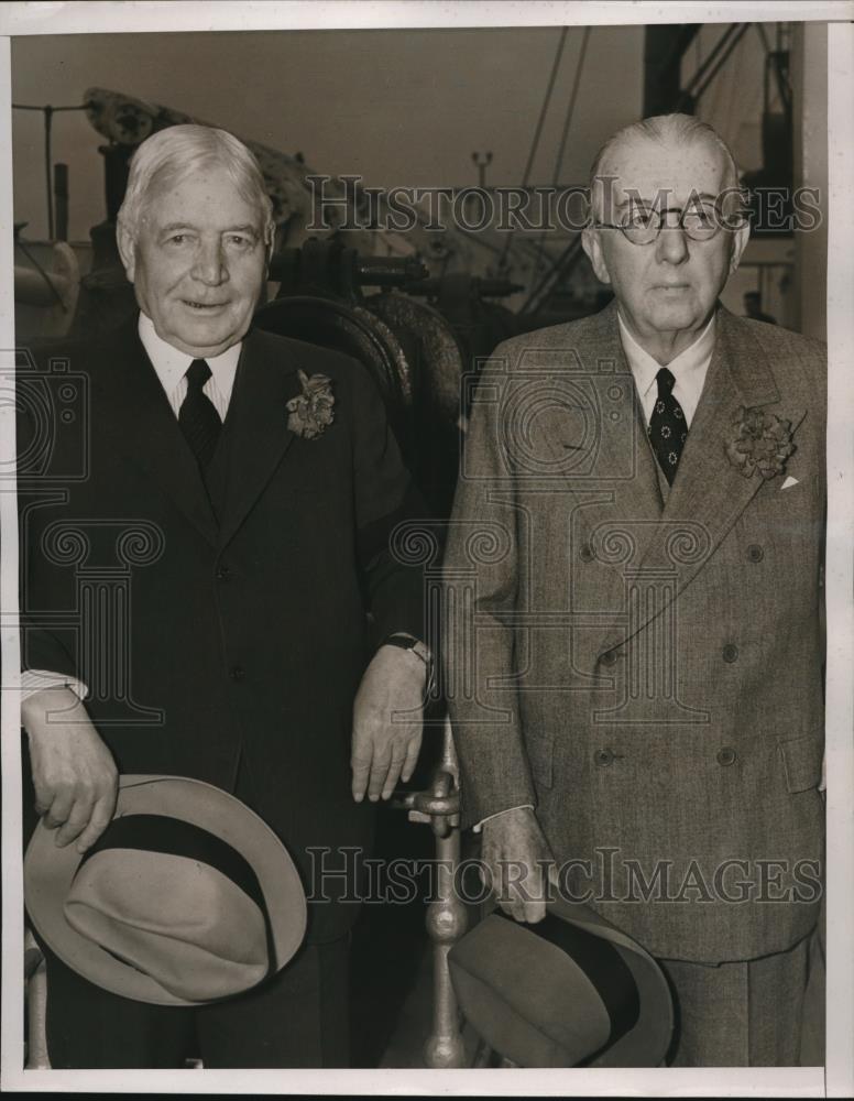 1938 Press Photo Former Illinois Governor Frank Lowden &amp; Ex Ambassador to G Bri - Historic Images