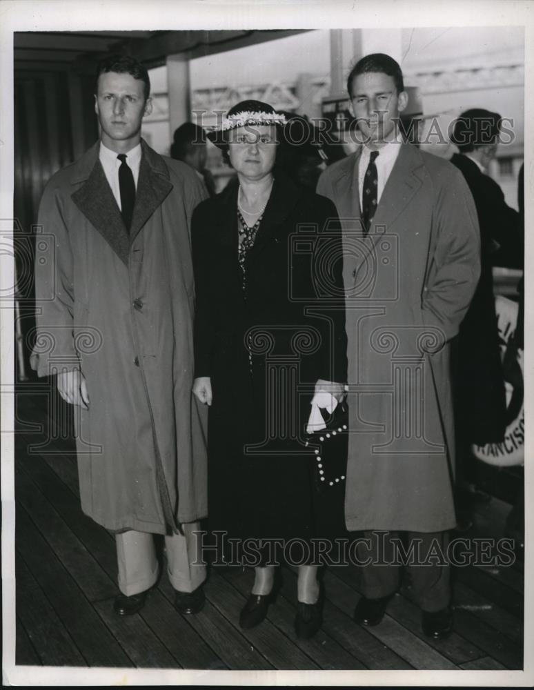 1937 Press Photo Robert Morgenthau Mr & Mrs Henry Morgenthau Hawaii Visit - Historic Images