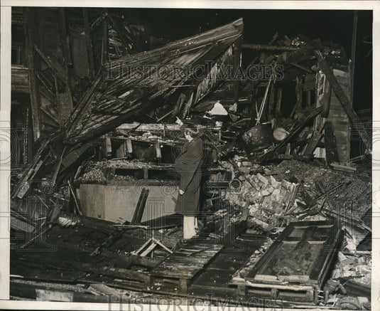 1932 Press Photo Explosion of home in Elizabeth, New Jersey 606 second Ave. - Historic Images