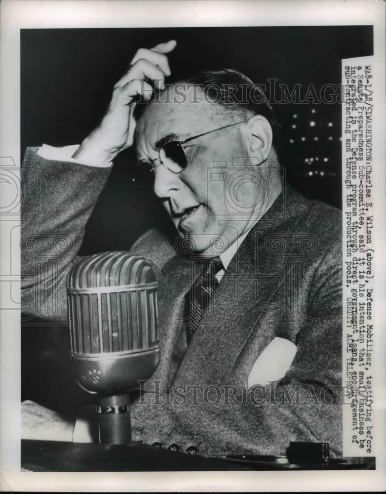 1951 Press Photo He is testifying before a Senate Preparedness Sub-ommittee - Historic Images