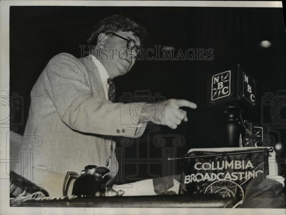 1932 Press Photo Arthur Mullen arguing Seating of Roosevelt Huey Long - Historic Images