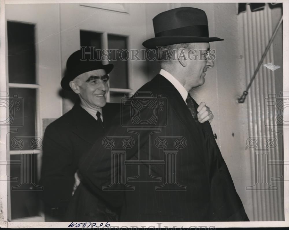 1940 Press Photo DC Treas, Secy H Morgenthau &amp; Arthur Purvis of UK - Historic Images