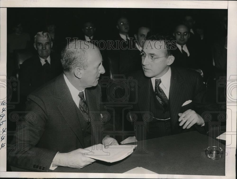 1939 Press Photo Wash DC Treas, Secy H Morgenthau  & Art Altmeyer - Historic Images