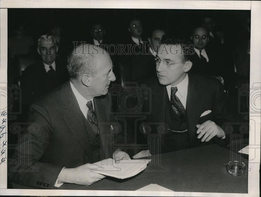 1939 Press Photo Wash DC Treas, Secy H Morgenthau  & Art Altmeyer - Historic Images