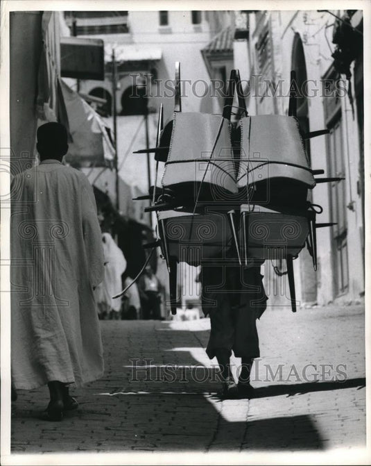 1962 Press Photo Casbahs (Native Quarters) of Tunisia with Cobblestone Streets - Historic Images