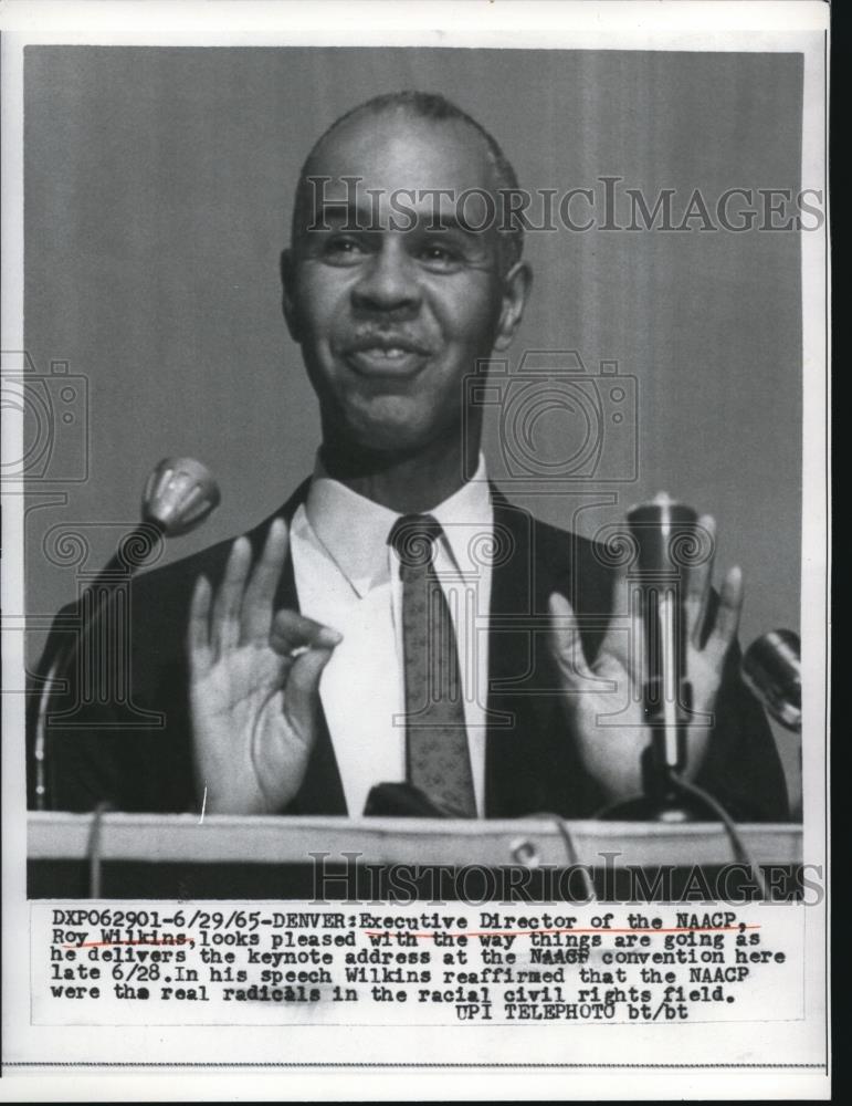 1975 Press Photo Executive Director of NAACP Roy Wilkins - Historic Images