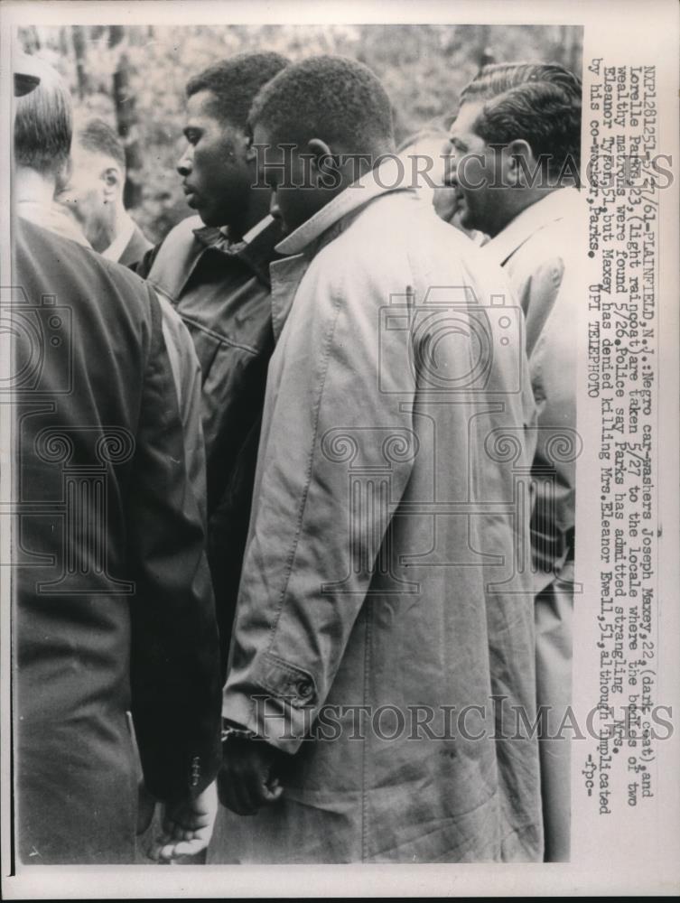 1961 Press Photo Negro Joseph Maxey and Lorelle parks were murder suspects - Historic Images