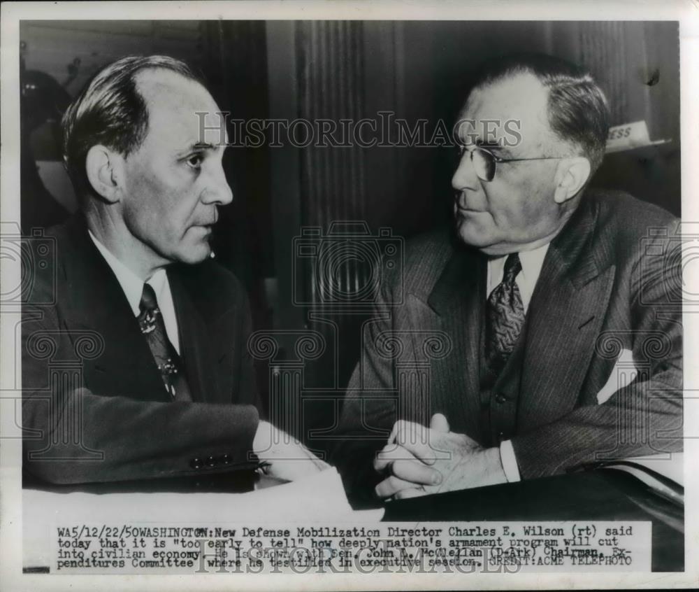 1951 Press Photo New Defende Mobilization Director Charles E. Wilson - Historic Images