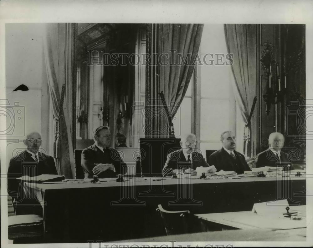 1933 Press Photo Arbitration Court Marc Wallenberg and Mendelssohn Bartholdy - Historic Images