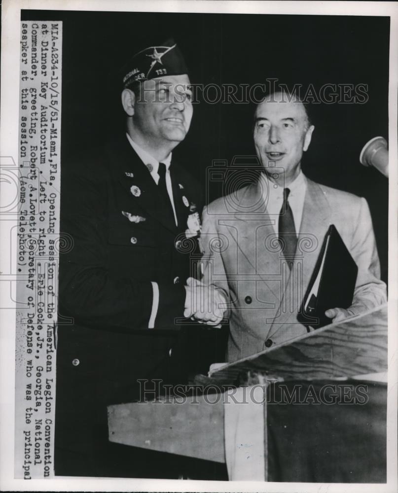 1951 Press Photo The American Legion Convention attended by Erle Cooke,Jr - Historic Images