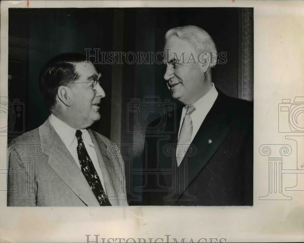 1953 Press Photo John W Bricher &amp; Branch Richey - Historic Images