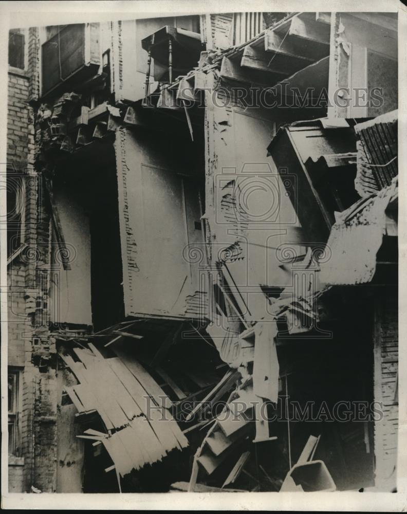 1929 Press Photo Hot Water Boiler Explodes Killing One in Detroit - Historic Images