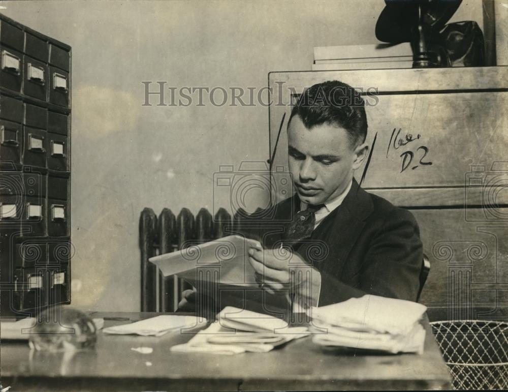 1921 Press Photo Sam Rudolph Age 22 Youngest Mayor of Upper Darby Township - Historic Images