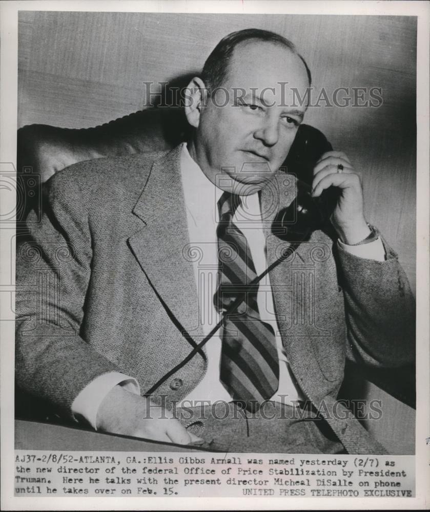 1952 Press Photo Ellis Arnall, new director of the Office of Price Stabilization - Historic Images