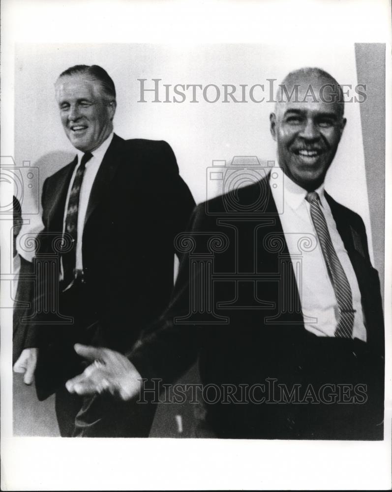 1969 Press Photo Executive Director of NAACP Roy Wilkins &amp; HUD Sec. Romney - Historic Images