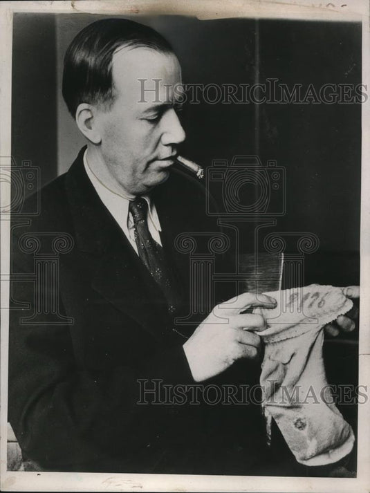 1938 Press Photo Captain Walter Allen, Hollywood Police - Historic Images