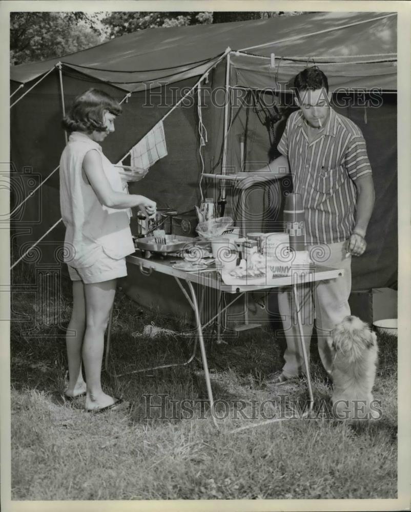 1958 Press Photo Kentucky State Park camping facilities - Historic Images