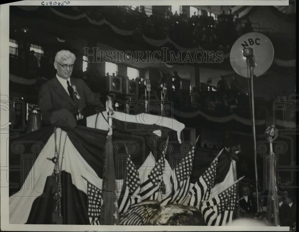 1932 Press Photo Senator L.J Dickinson of Iowa delivered the keynote speech - Historic Images