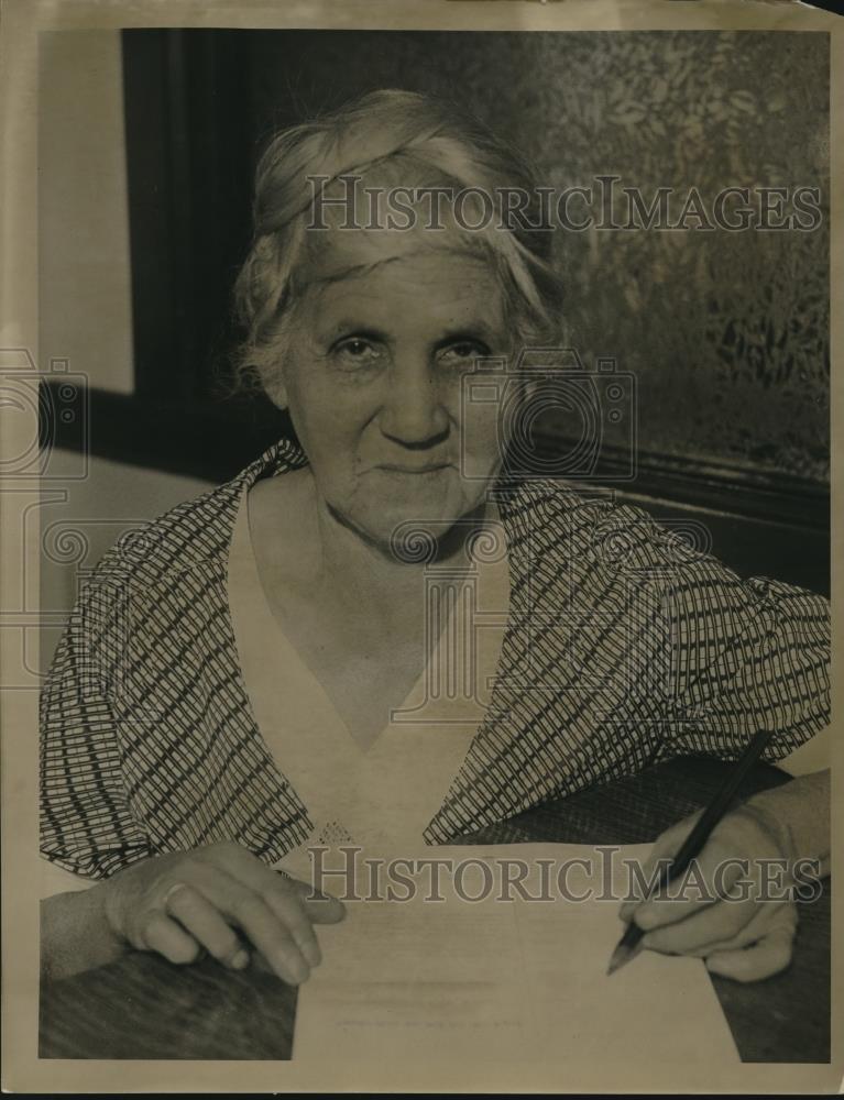 1934 Press Photo Mrs Mary Kaufman - Historic Images