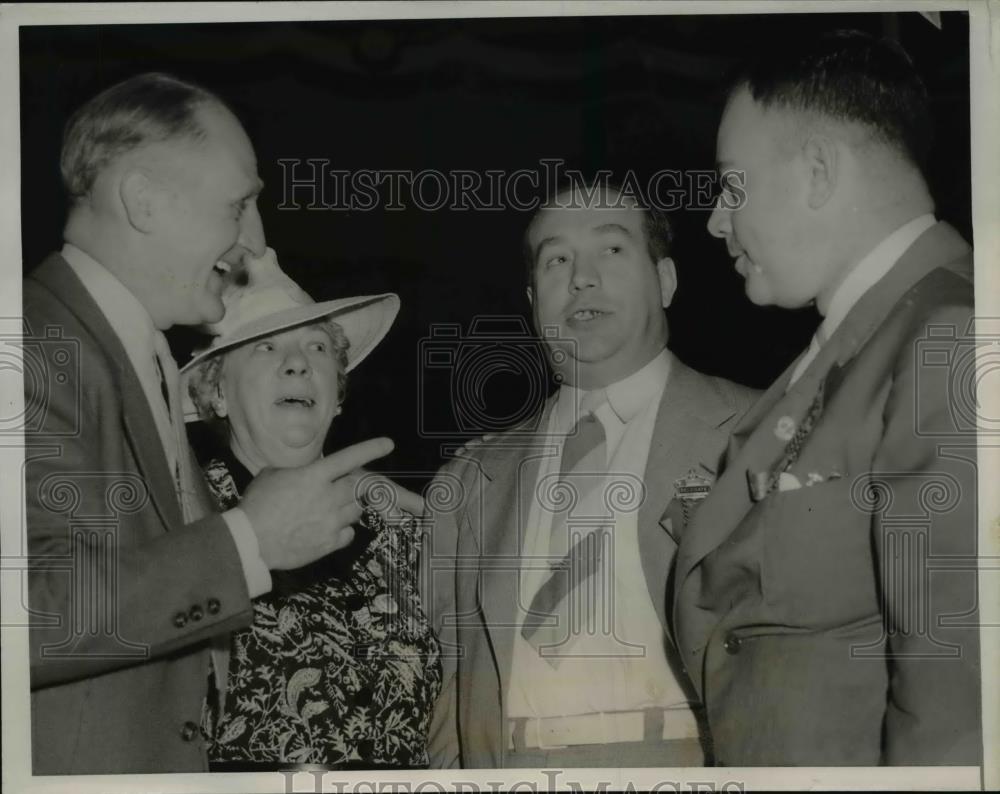 1940 Press Photo Bernard J. Youngblood, Mrs. Roscoe B. Houston and R.J. Thomas - Historic Images