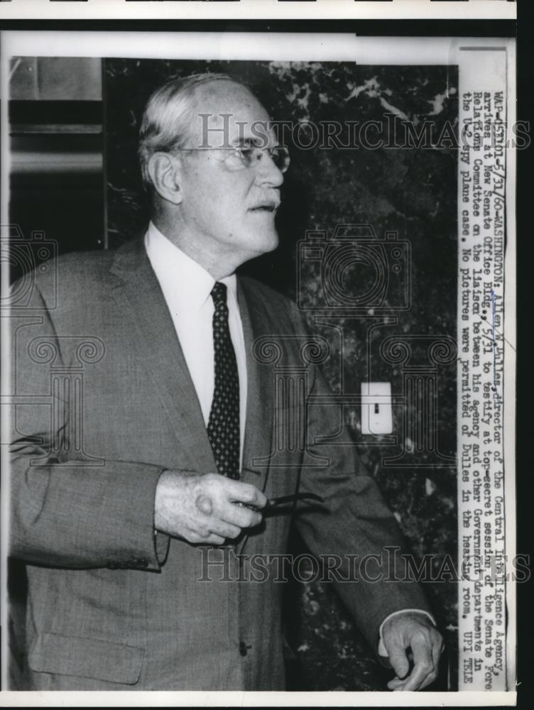 1960 Press Photo Allen Dules, Central Intelligence Agency director - Historic Images