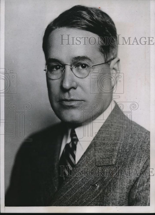 1935 Press Photo Ed Johnson Roanoke, President of the Rotary International - Historic Images