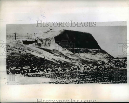 1944 Press Photo Concrete Nazi Fortification in France, World War II - Historic Images