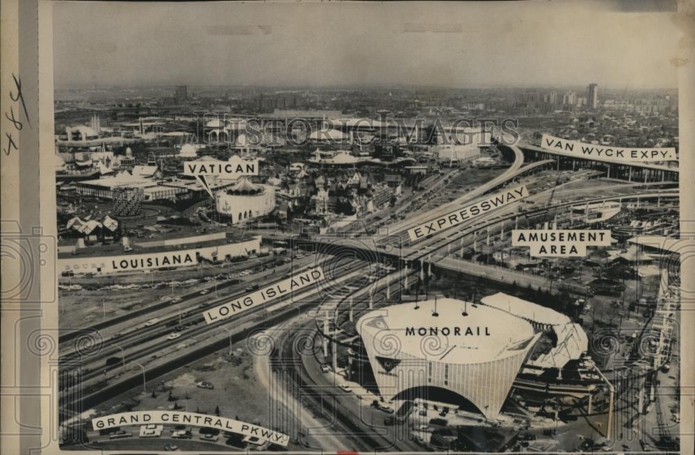 1964 Press Photo Normal Traffic On Queens NY Routes - Historic Images