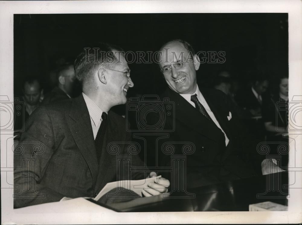 1937 Press Photo Treasury Sec Henry Rosenthau &amp; Undersec Roswell Magill - Historic Images