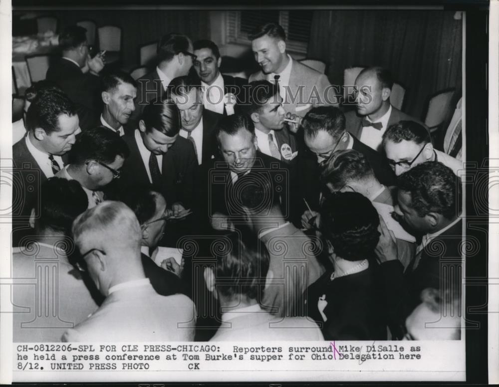 1956 Press Photo Chicago Mike DiSalle of Ohio Democratic convention - Historic Images