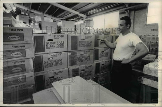 Press Photo Steel Factory Worker Joseph Grabowski - Historic Images