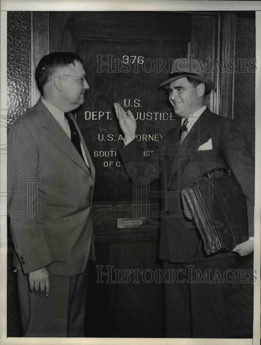 1937 Press Photo Peirson Hall and Benjamin Harrison - Historic Images