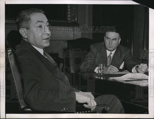 1946 Press Photo Dr Isidore Rabi and Brien McMahon - Historic Images