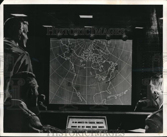 1962 Press Photo Iconorama radar tracking at NORAD in Colorado - Historic Images