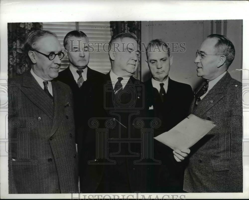 1941 Press Photo The Big Five Railroad Operating Brotherhoods Announce Strike - Historic Images